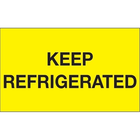 Bondad 3 x 5 in. - 'Keep Refrigerated' Fluorescent Yellow Labels BO3356869